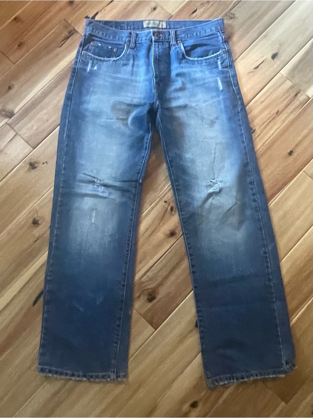 Old Navy Men's Washed Blue Relaxed Straight Jeans
